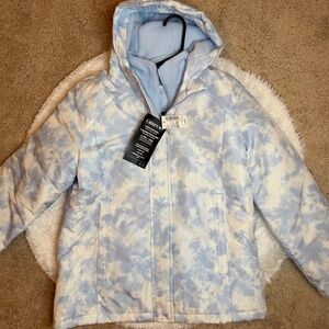 New! Girls Size XXL (16) | The Children’s Place Sky Blue Print 3 In 1 Jacket